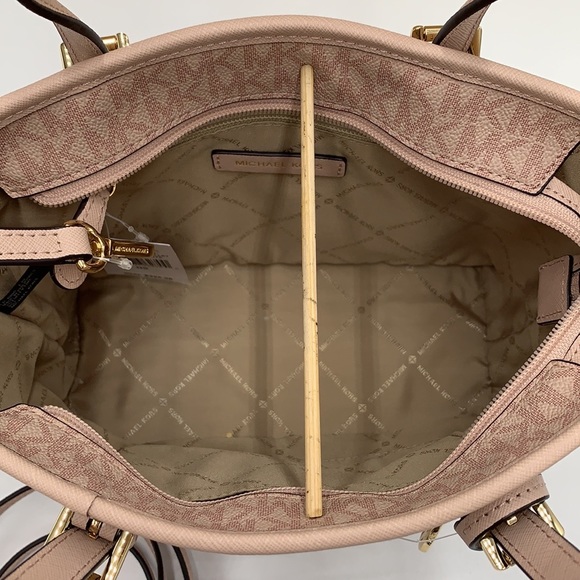 MICHAEL KORS Jet Set Travel Extra-Small Saffiano Leather Top-Zip Tote Bag BALLET - Picture 14 of 16